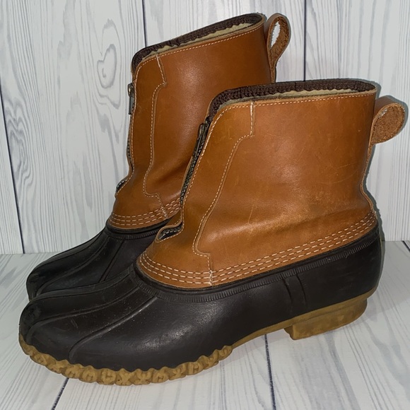 LL Bean Lined Front Zip Duck Boots - Picture 2 of 6